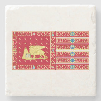 Posavasos De Piedra Bandera de Venecia, Italia (Venecia, Véneto, Itali