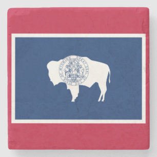 Posavasos De Piedra Bandera de Wyoming