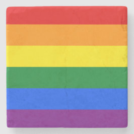 Posavasos De Piedra Bandera del arcoíris (LGBT)