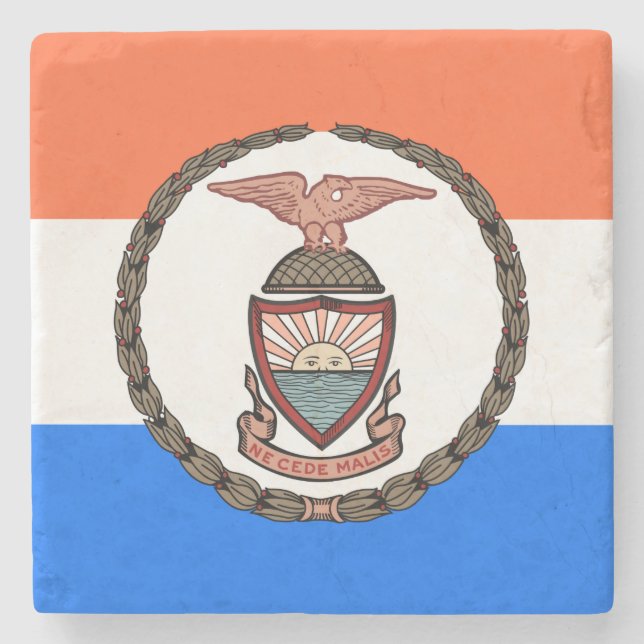 Posavasos De Piedra Bandera del Bronx (barrio de Nueva York) (Anverso)