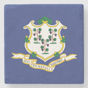 Posavasos De Piedra Bandera del estado de Connecticut