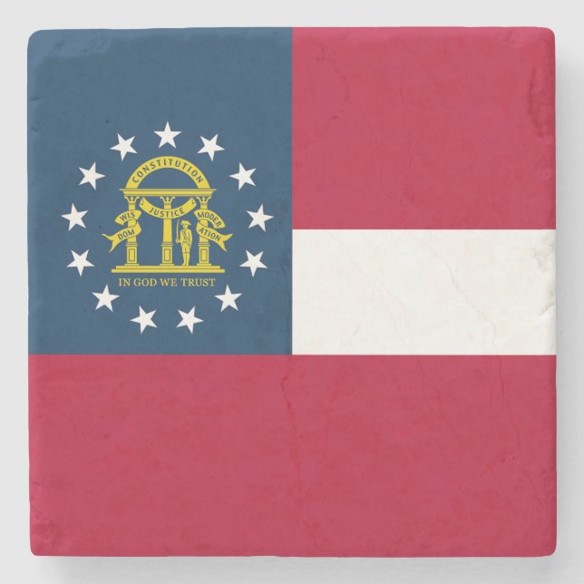Posavasos De Piedra Bandera del Estado de Georgia (Anverso)