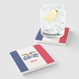 Posavasos De Piedra Bandera del Estado de Iowa