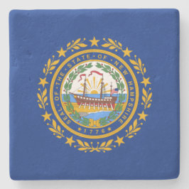 Posavasos De Piedra Bandera del Estado de New Hampshire