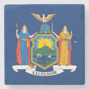 Posavasos De Piedra Bandera del Estado de Nueva York