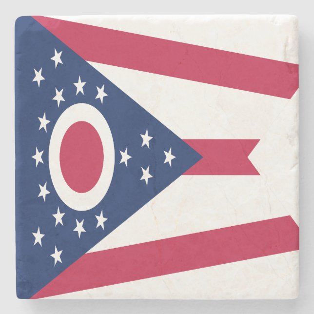 Posavasos De Piedra Bandera del Estado de Ohio (Anverso)