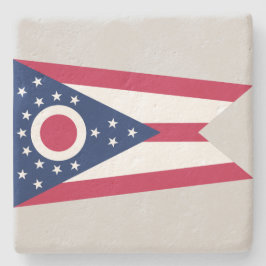 Posavasos De Piedra Bandera del Estado de Ohio