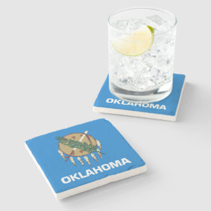 Posavasos De Piedra Bandera del estado de Oklahoma