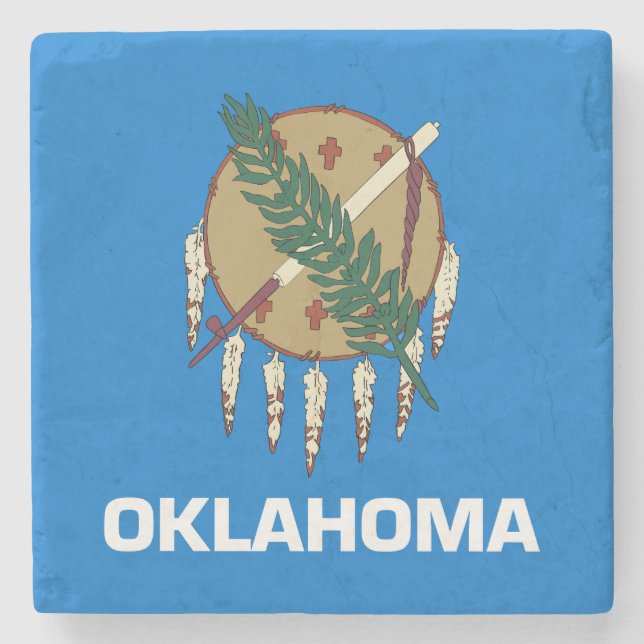 Posavasos De Piedra Bandera del estado de Oklahoma (Anverso)
