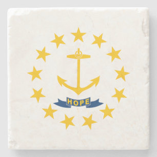 Posavasos De Piedra Bandera del estado de Rhode Island