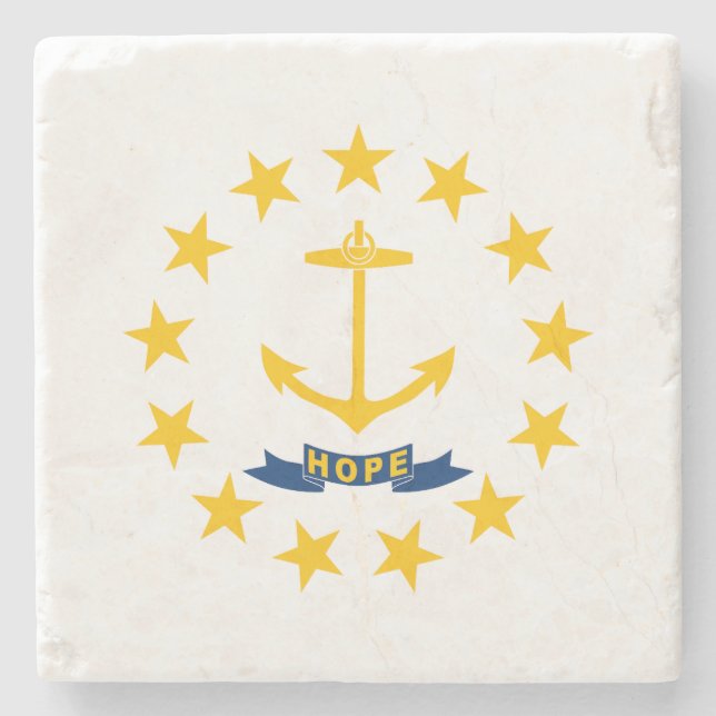 Posavasos De Piedra Bandera del estado de Rhode Island (Anverso)