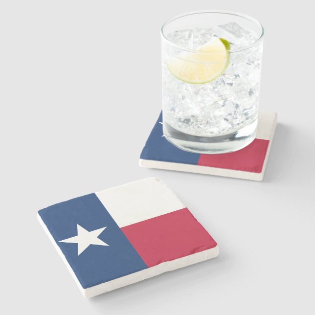 Posavasos De Piedra Bandera del estado de Tejas (Lateral)