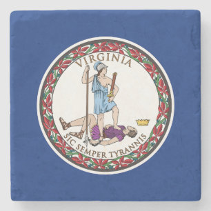 Posavasos De Piedra Bandera del estado de Virginia