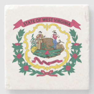Posavasos De Piedra Bandera del estado de Virginia Occidental