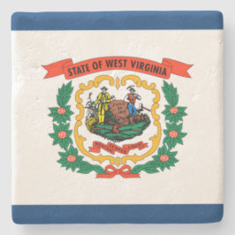 Posavasos De Piedra Bandera del Estado de Virginia Occidental