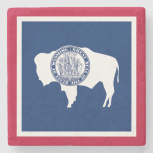 Posavasos De Piedra Bandera del estado de Wyoming