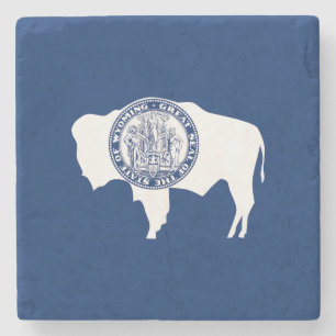 Posavasos De Piedra Bandera del estado de Wyoming