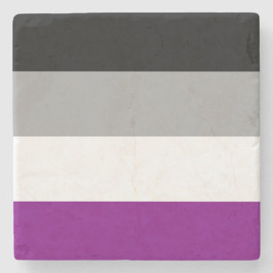 Posavasos De Piedra Bandera del orgullo asexual LGBTQ