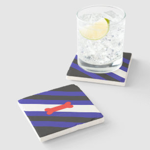 Posavasos De Piedra Bandera del orgullo del juego de cachorros de Slip