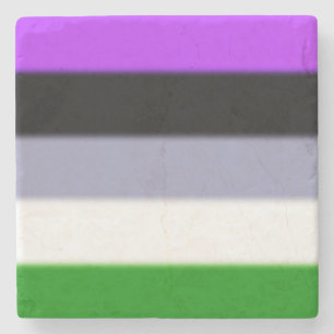 Posavasos De Piedra Bandera del Orgullo Géneer Caída