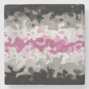 Posavasos De Piedra Bandera del Orgullo Librafemenino Abstracto con Ef