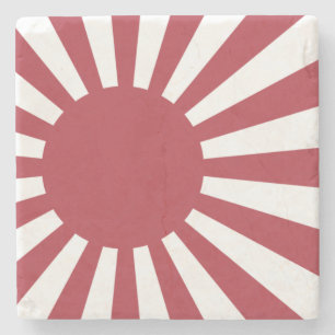 Posavasos De Piedra Bandera del Sol Naciente Imperial Japonés, Edo a l