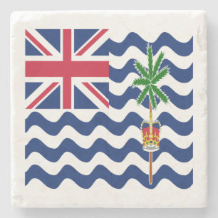 Posavasos De Piedra Bandera del Territorio Británico del Océano Índico