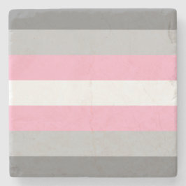Posavasos De Piedra Bandera Demigirl (Orgullo Demi Chica) (Identidad d