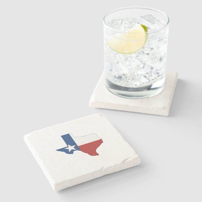 Posavasos De Piedra Bandera en forma de Texas Texan Estrella de la Mon (Lateral)