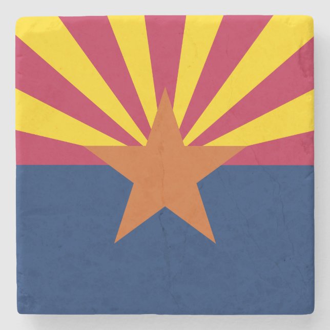 Posavasos De Piedra Bandera Estatal de Arizona (Anverso)