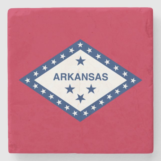 Posavasos De Piedra Bandera estatal de Arkansas (Anverso)
