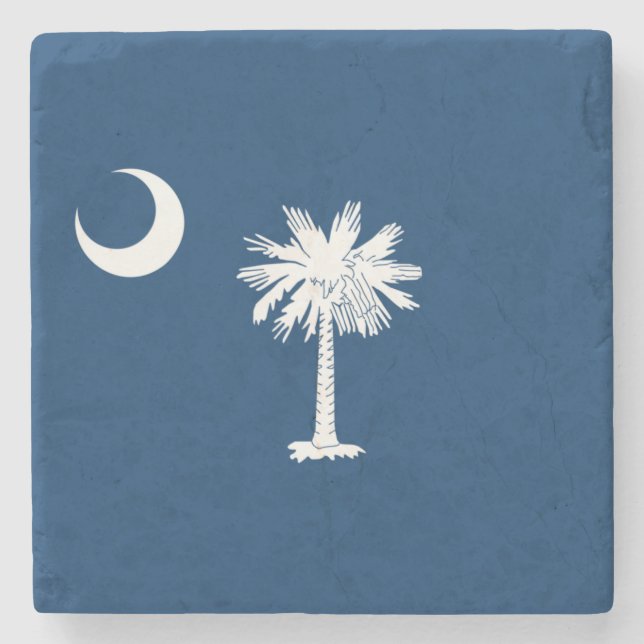 Posavasos De Piedra Bandera Estatal de Carolina del Sur (Anverso)