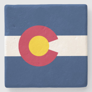 Posavasos De Piedra Bandera Estatal de Colorado