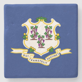 Posavasos De Piedra Bandera estatal de Connecticut