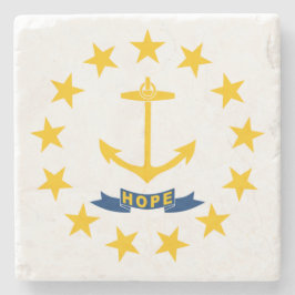 Posavasos De Piedra Bandera estatal de la isla de Rhode