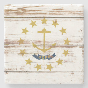 Posavasos De Piedra Bandera estatal de la isla de Rodas de Madera Anti