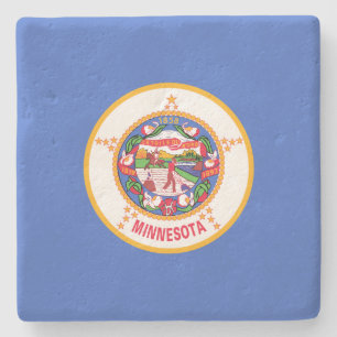 Posavasos De Piedra Bandera estatal de Minnesota