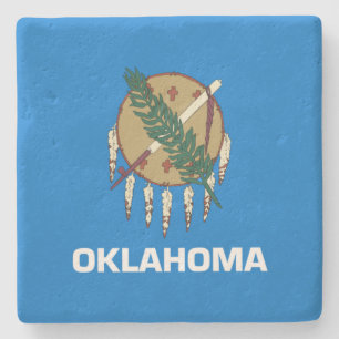 Posavasos De Piedra Bandera estatal de Oklahoma