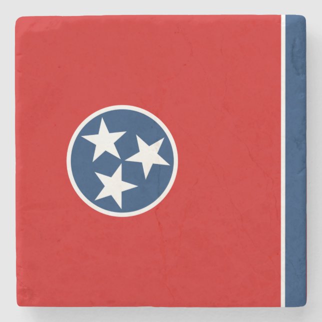 Posavasos De Piedra Bandera estatal de Tennessee (Anverso)