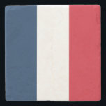 Posavasos De Piedra Bandera francesa<br><div class="desc">La bandera nacional de Francia.</div>