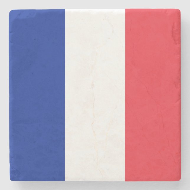 Posavasos De Piedra Bandera francesa (Francia) (Anverso)