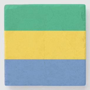 Posavasos De Piedra Bandera Gabonesa (Gabón)