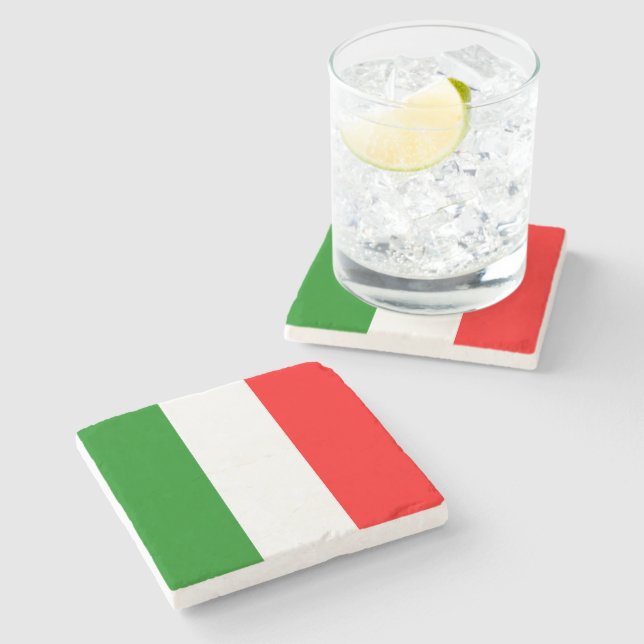 Posavasos De Piedra Bandera italiana de Italia bandiera d'Italia Trico (Lateral)