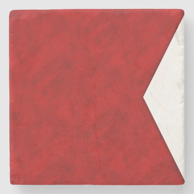 Posavasos De Piedra Bandera marítima de la señal náutica B Bravo (Anverso)