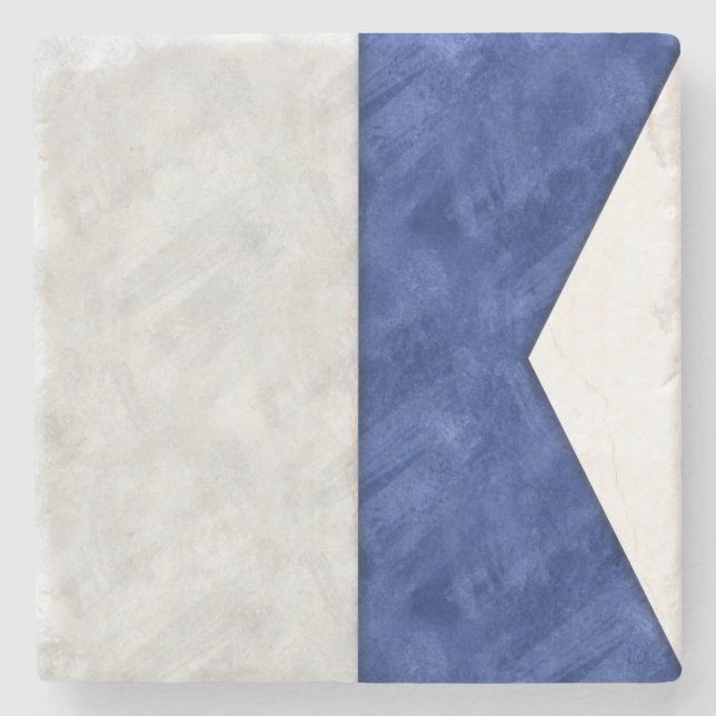 Posavasos De Piedra Bandera marítima de señal náutica (Anverso)