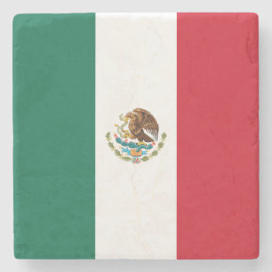 Posavasos De Piedra Bandera Mexicana