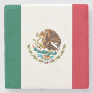 Posavasos De Piedra Bandera mexicana - Bandera de México