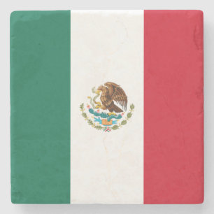 Posavasos De Piedra Bandera Mexicana (México)