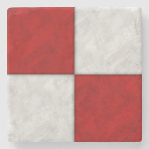 Posavasos De Piedra Bandera náutica de señal marítima de acuarela unif