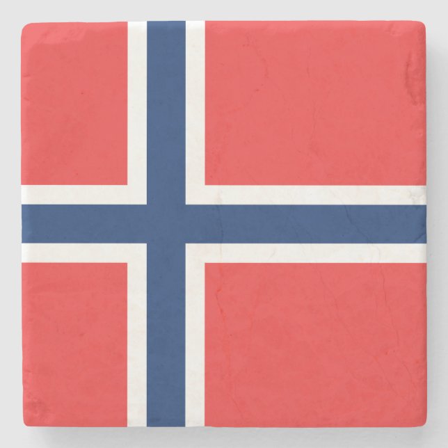 Posavasos De Piedra Bandera noruega (Noruega) (Anverso)